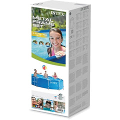 Intex Round Metal Frame Pool with Filter Pump | 10 Feet x 2.5 Feet
