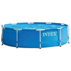 Intex Round Metal Frame Pool with Filter Pump | 10 Feet x 2.5 Feet