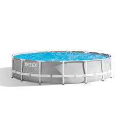 Intex Round  Prism Frame Above Ground Pool with Accessories | 15 Feet x 3.5 Feet