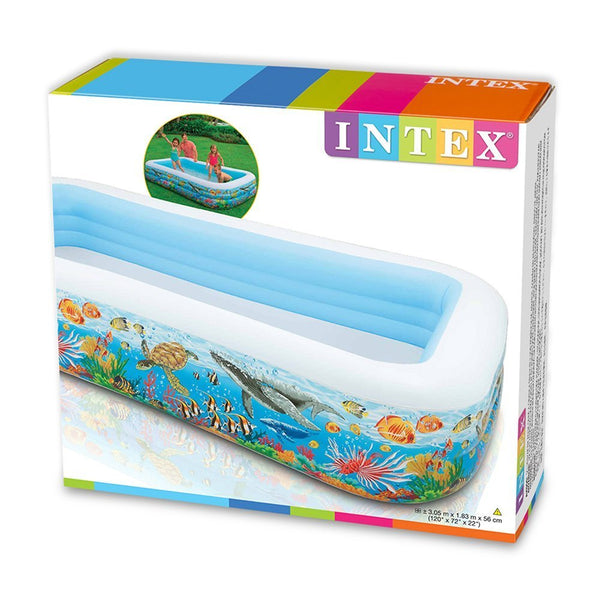 Intex Swim Center Tropical Reef Family Pool | 10 Feet x 6 Feet x 1.5 Feet+