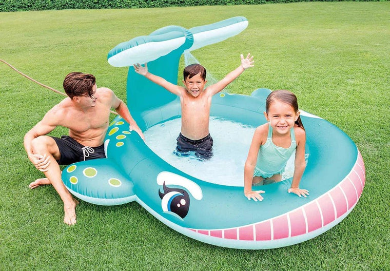 Intex Whale Spray Pool Center | 6.5 Feet x 6 Feet+ x 3 Feet