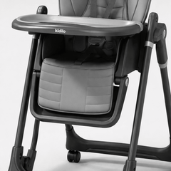 Kidilo Premium 2-in-1 Baby Feeding High Chair with Wheels & Safety Harness