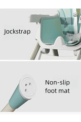 Kidilo Premium 3-in-1 Convertible Baby Feeding High Chair with Wheels