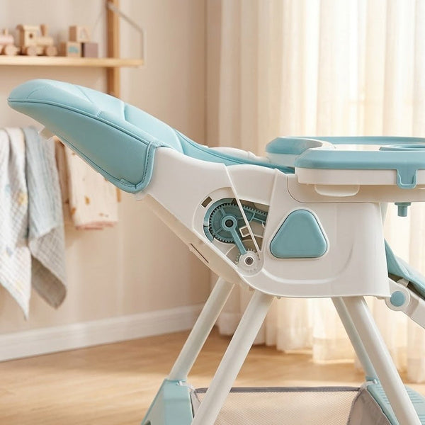 Kidilo Premium 3-in-1 Convertible Baby Feeding High Chair with Wheels