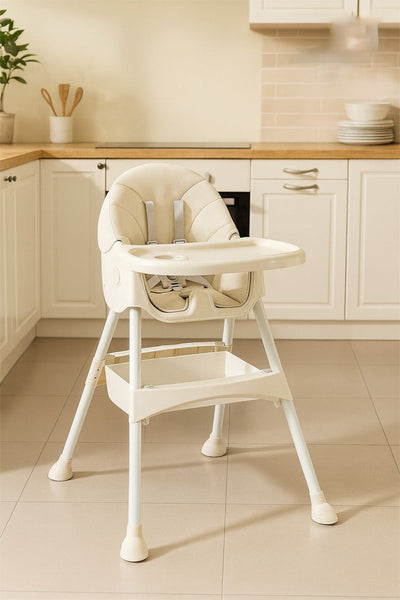 Kidilo Premium 3-in-1 Convertible Baby Feeding High Chair with Wheels