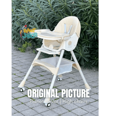 Kidilo Premium 3-in-1 Convertible Baby Feeding High Chair with Wheels