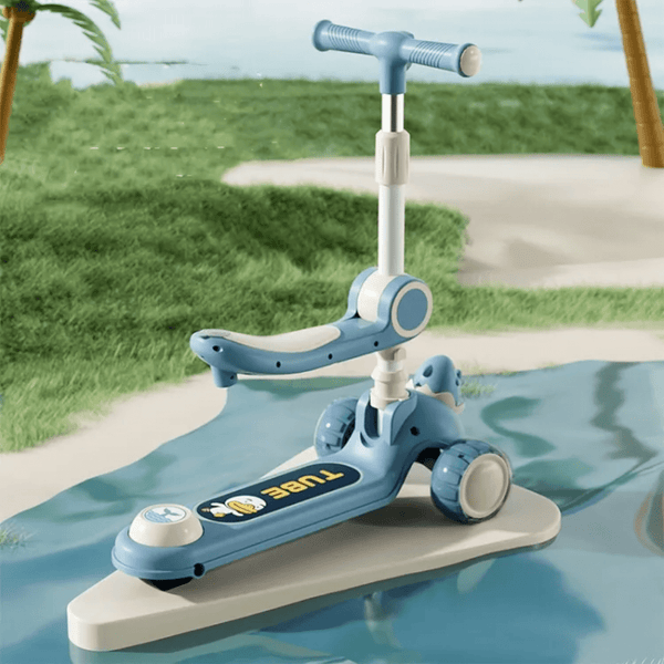 2 in 1  Kids Shark Scooty With Front Basket For Active Kids
