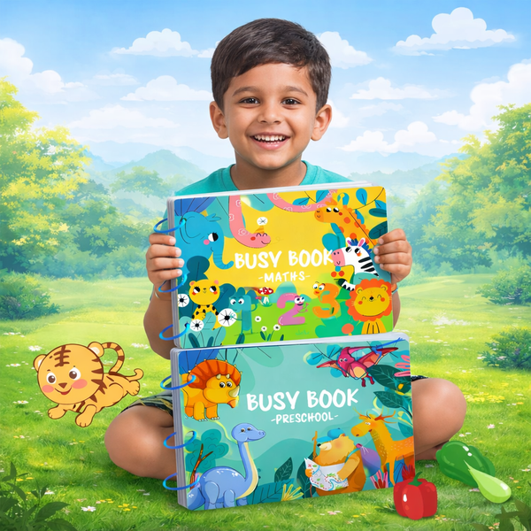 Kids Busy Book Set – Preschool Learning & Maths Activity Folder