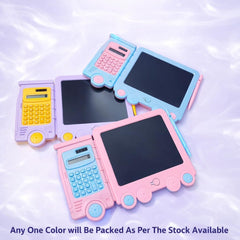 Kids Calculator & Writing Tablet Combo – 2-in-1 Learning Drawing Pad with Stylus