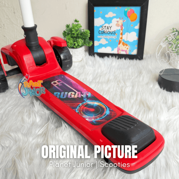 Kids Car-Style Kick Scooter with Adjustable Height