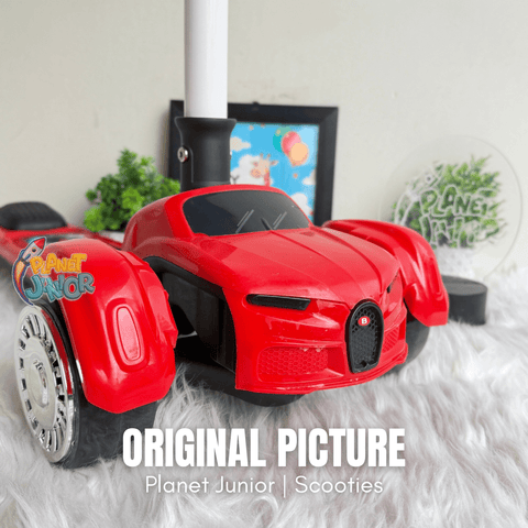 Kids Car-Style Kick Scooter with Adjustable Height