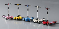 Kids Car-Style Kick Scooter with Adjustable Height