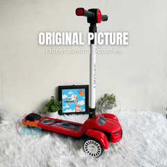 Kids Car-Style Kick Scooter with Adjustable Height