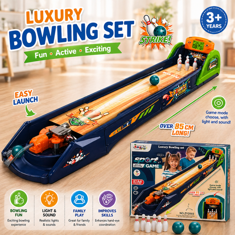 Kids Electronic Bowling Game Set – Automatic Scoring Bowling Alley