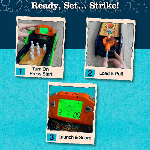 Kids Electronic Bowling Game Set – Automatic Scoring Bowling Alley