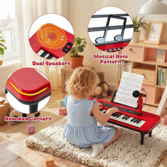 Kids Electronic Keyboard Piano with Microphone – Musical Learning & Performance Set