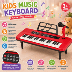 Kids Electronic Keyboard Piano with Microphone – Musical Learning & Performance Set