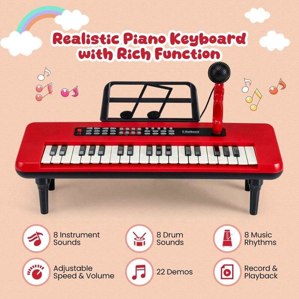Kids Electronic Keyboard Piano with Microphone – Musical Learning & Performance Set