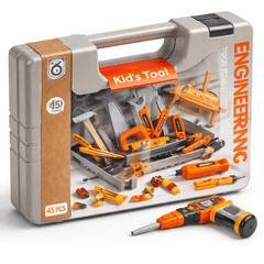 Kids Engineering Tool Set – STEM Construction &  DIY Building Kit with Storage Case
