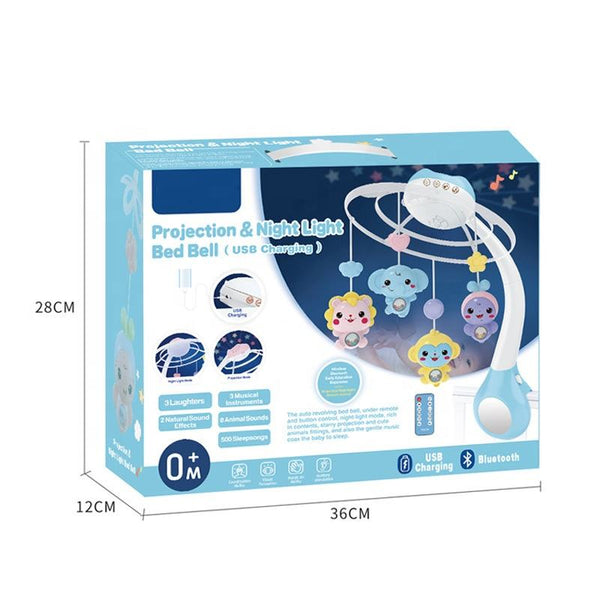🌙 Kids Melody Cot Mobile with Projection, Music & Night Light