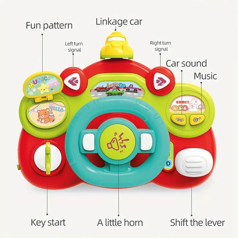 Kids Musical Steering Wheel – Driving Simulator with Lights & Car Sounds