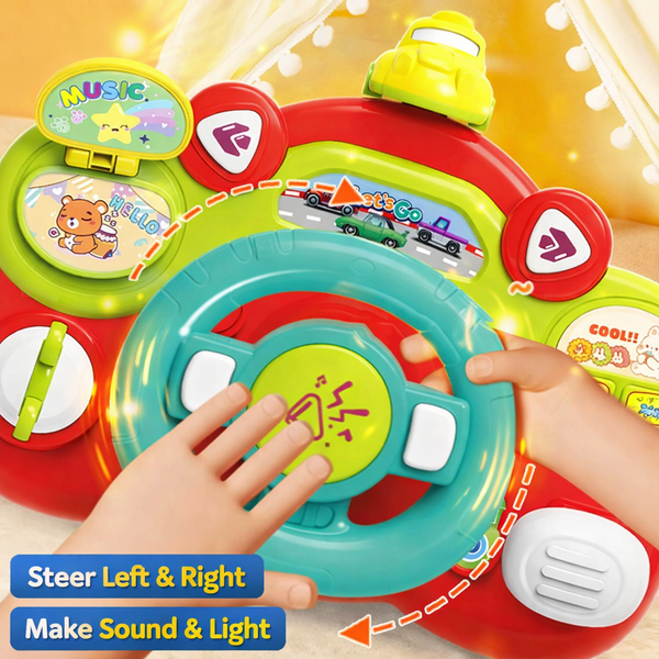 Kids Musical Steering Wheel – Driving Simulator with Lights & Car Sounds
