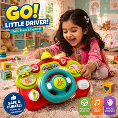 Kids Musical Steering Wheel – Driving Simulator with Lights & Car Sounds
