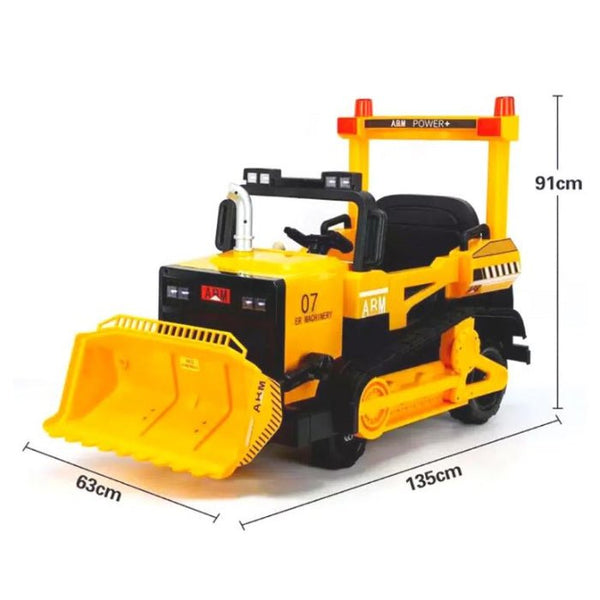 Kids Ride-On Excavator Digger – 12V Battery, Parental Remote & Music