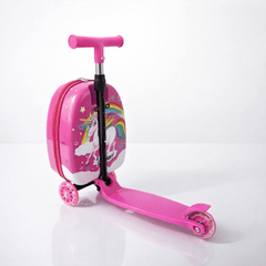 Kids Scooter Backpack – Unicorn or Giraffe Ride-On Trolley Bag