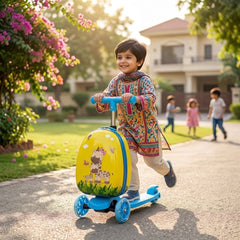 Kids Scooter Backpack – Unicorn or Giraffe Ride-On Trolley Bag