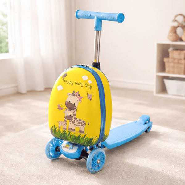 Kids Scooter Backpack – Unicorn or Giraffe Ride-On Trolley Bag
