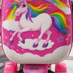 Kids Scooter Backpack – Unicorn or Giraffe Ride-On Trolley Bag