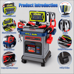 Kids Tool Trolley Workshop Set – 41Pcs Pretend Repair & Construction Play Kit