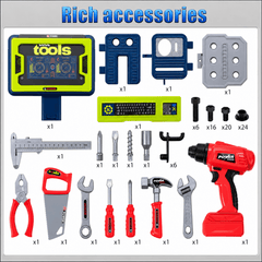 Kids Tool Trolley Workshop Set – 41Pcs Pretend Repair & Construction Play Kit