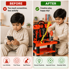 Kids Workshop Tool Bench – Interactive Builder Play Station