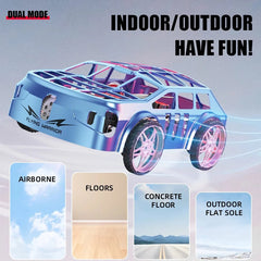 LED Hover Flying & Racing Remote Control Car – Gravity Style Remote Control Car for Kids