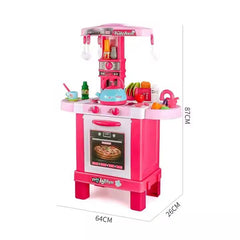Little Chef Pretend Play Kitchen Set with Water Sink, Lights, Sounds & Cooking Accessories