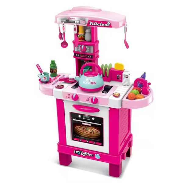 Little Chef Pretend Play Kitchen Set with Water Sink, Lights, Sounds & Cooking Accessories