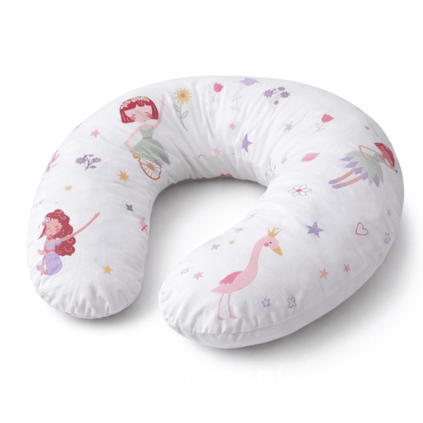 Little Fairy & Snuggles Cotton Baby Nursing Pillow with Removable Cover & Head Pillow