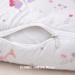 Little Fairy & Snuggles Cotton Baby Nursing Pillow with Removable Cover & Head Pillow