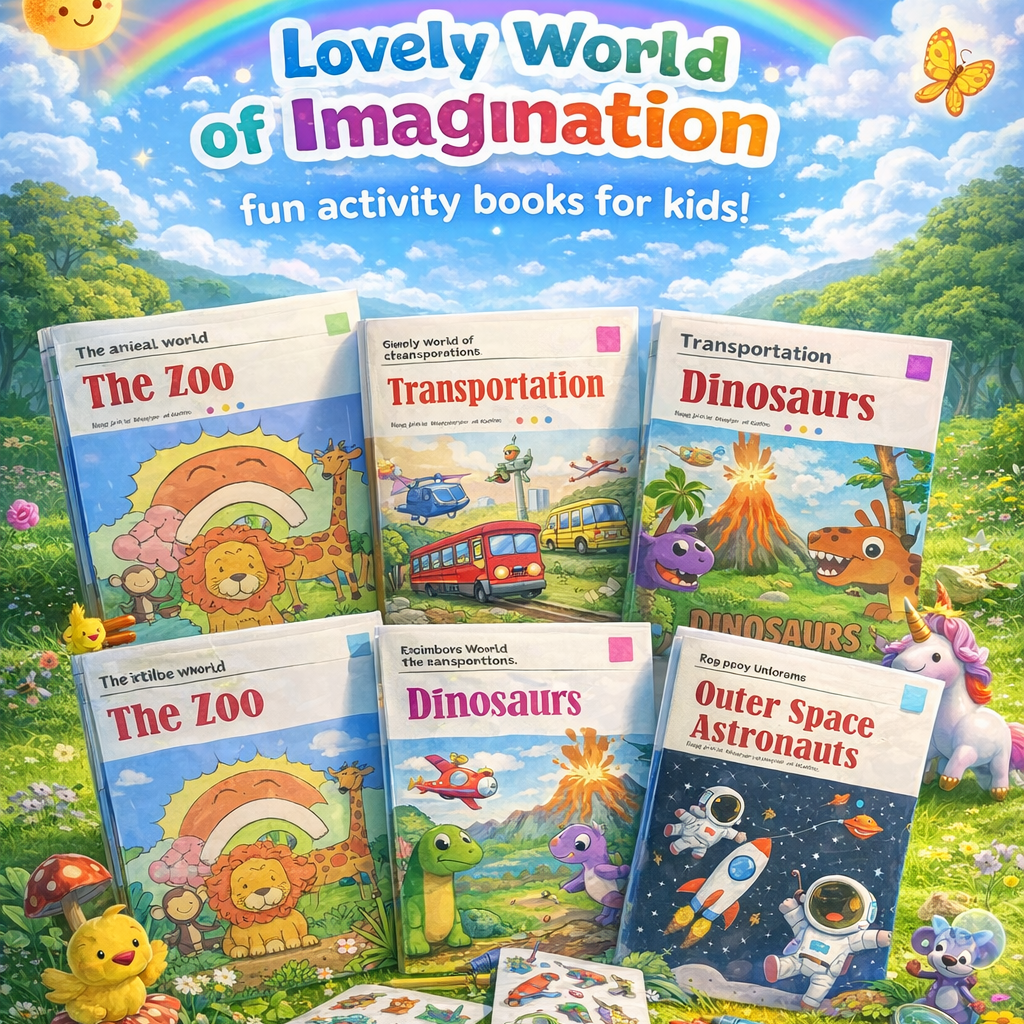 Lovely World of Imagination – Kids Activity & Learning Book Set