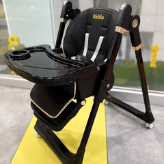 Luxury Adjustable Baby Feeding High Chair with Safety Harness & Storage Basket
