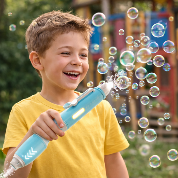 Magic Bubble Gun Pen with Lights & Music – Kids Automatic Bubble Blower