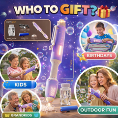 Magic Bubble Gun Pen with Lights & Music – Kids Automatic Bubble Blower