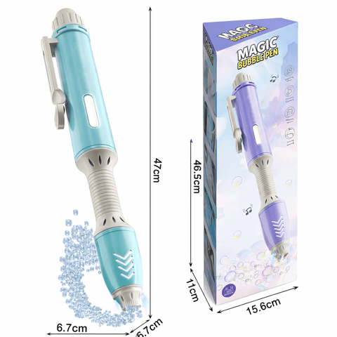 Magic Bubble Gun Pen with Lights & Music – Kids Automatic Bubble Blower