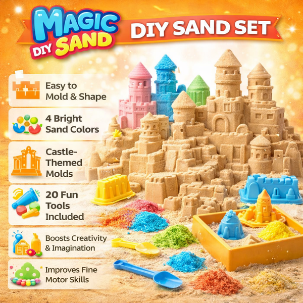Magic DIY Sand Castle Set – 20-Piece Creative Play Kit