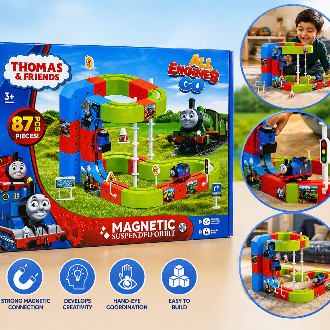Magnetic Suspension Train Track Set – 87 Pcs Orbit Railway Adventure