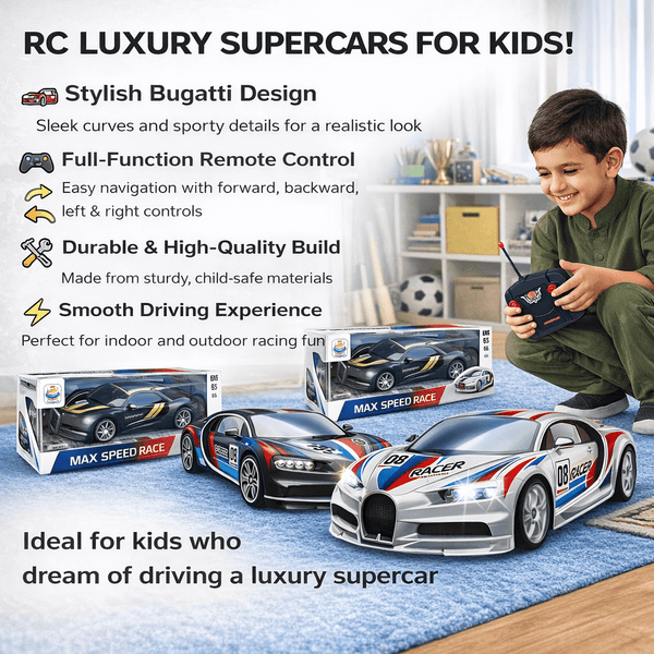 Max Speed RC Racing Car with LED Lights & Full Control – High-Speed Sports Car