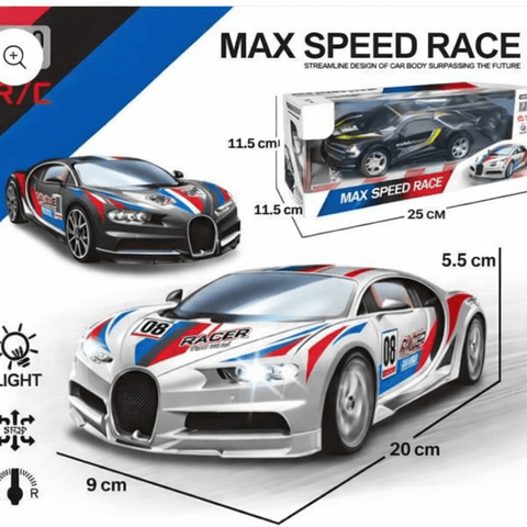 Max Speed RC Racing Car with LED Lights & Full Control – High-Speed Sports Car