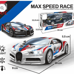 Max Speed RC Racing Car with LED Lights & Full Control – High-Speed Sports Car